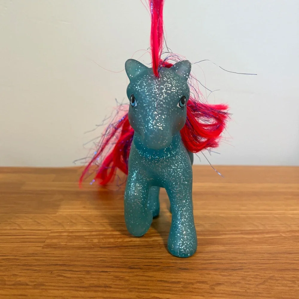 Hasbro My Little Pony G1 Sky Rocket Sparkle Pony 1985 Vintage Blue Pink Toy Pony